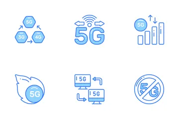 Tecnologia 5G Pacote de Ícones