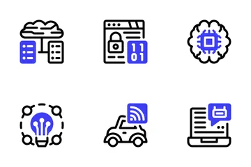 Tecnologia de IA Pacote de Ícones