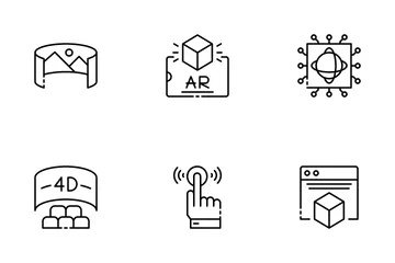 Tecnologia AR e VR Pacote de Ícones