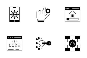 Tecnologia cibernética e moderna Pacote de Ícones