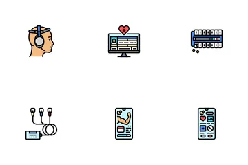 Tecnología de salud personalizada Paquete de Iconos