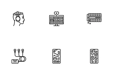 Tecnología de salud personalizada Paquete de Iconos