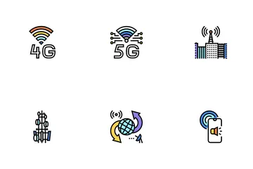 Tecnologia de Telecomunicações Pacote de Ícones