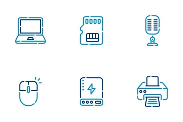 Dispositivos e objetos de tecnologia Pacote de Ícones