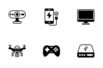 Dispositivos e objetos de tecnologia Icon Pack