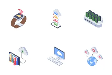 Tecnologia em nuvem Icon Pack