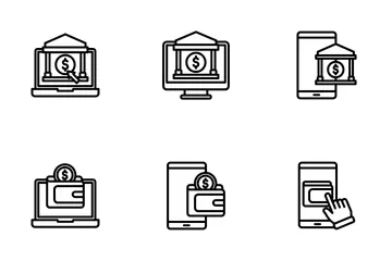 Tecnologia Financeira Icon Pack