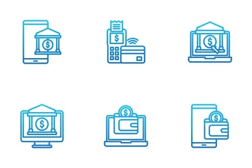 Tecnologia Financeira Icon Pack