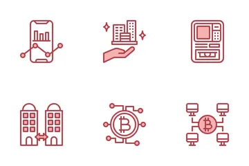Tecnologia financeira Pacote de Ícones