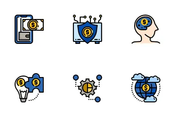 Tecnología financiera Paquete de Iconos