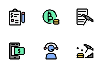 Tecnología financiera Paquete de Iconos