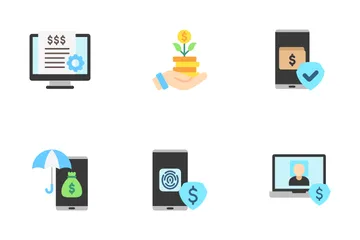 Tecnología financiera Paquete de Iconos