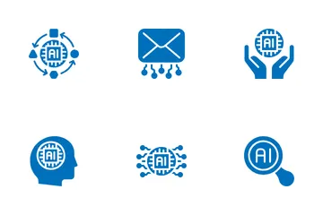 Tecnologia Inteligência Artificial Pacote de Ícones