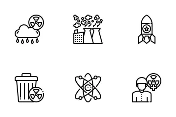 Tecnología nuclear Paquete de Iconos