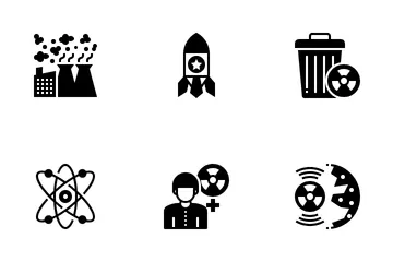 Tecnología nuclear Paquete de Iconos
