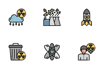 Tecnología nuclear Paquete de Iconos