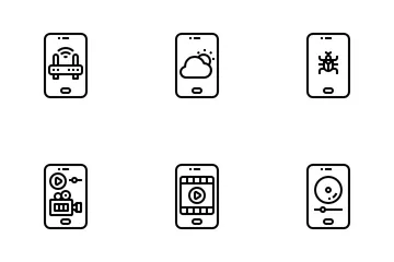 Tecnología de teléfonos inteligentes Paquete de Iconos