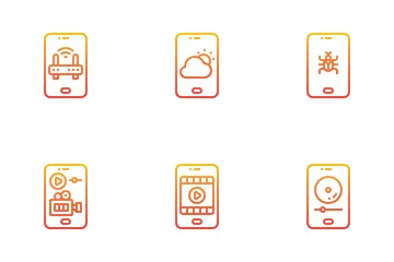 Tecnología de teléfonos inteligentes Paquete de Iconos