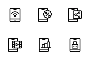 Tecnología de teléfonos inteligentes Paquete de Iconos