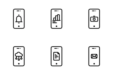 Tecnología de teléfonos inteligentes Paquete de Iconos