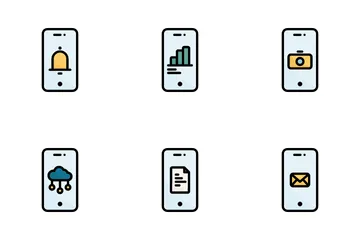 Tecnología de teléfonos inteligentes Paquete de Iconos