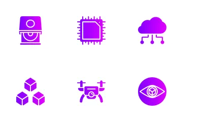 Tecnologia Virtual Icon Pack