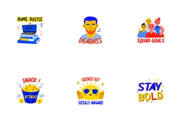 Teenage Stickers Icon Pack