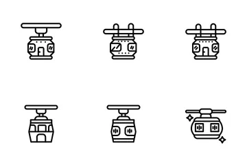 Teleférico Paquete de Iconos