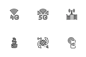 Telekommunikationstechnologie Symbolpack