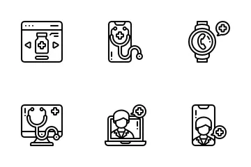 Telemedicine Icon Pack