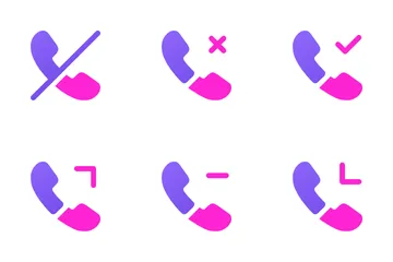 Telephone And Call Icon Pack