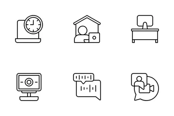 Travail à distance Pack d'Icônes