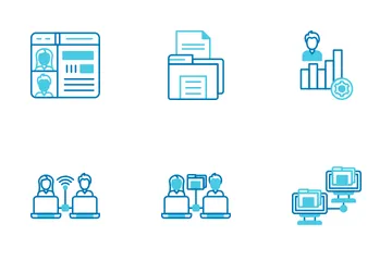 Travail à distance Pack d'Icônes