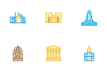 Temple Construction Icon Pack