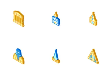 Temple Construction Icon Pack