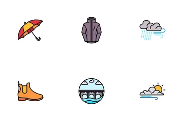 Temporada de lluvias Paquete de Iconos