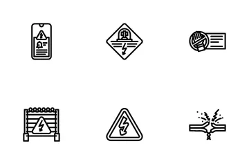 Tension de danger électrique Icon Pack