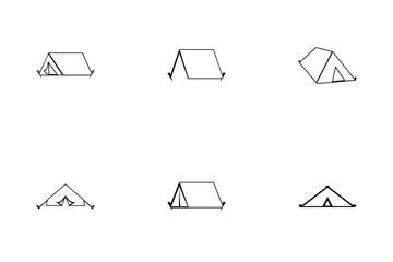 Tent Line Icon Pack
