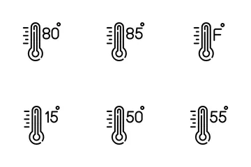 Termómetro Paquete de Iconos