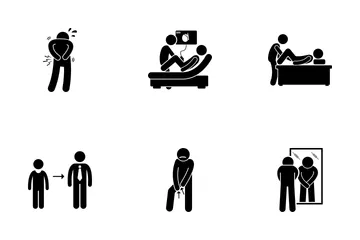 Testicular Cancer Icon Pack
