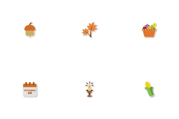 Thanksgiving-Aufkleber Icon Pack