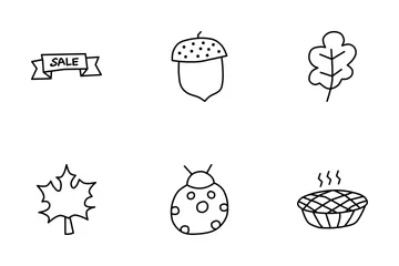 Thanksgiving Day Doodles Icon Pack