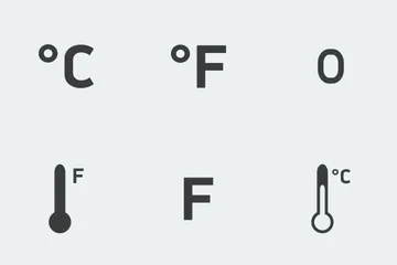 Thermometers And Forecast Icon Pack
