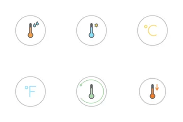 Thermomètres et prévisions Pack d'Icônes