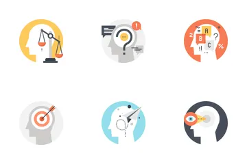 Thinking And Brain Process Icon Pack