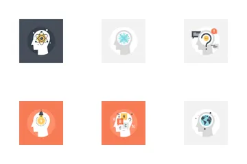 Thinking And Brain Process Icon Pack
