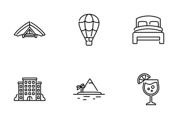 Tiempo de viaje Paquete de Iconos