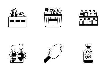 Tienda de comestibles Icon Pack