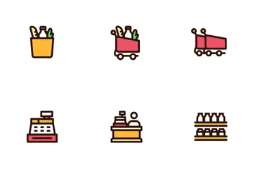 Tienda de comestibles Icon Pack