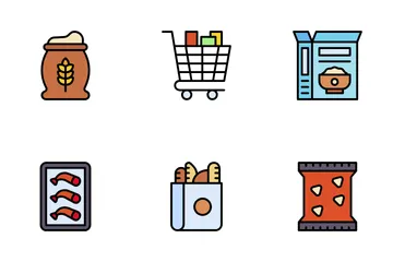 Tienda de comestibles Icon Pack